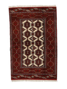  Persisk Turkaman Teppe 100X155 Svart/Mørk Rød (Ull, Persia/Iran)