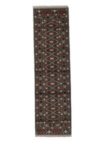  Turkaman Teppe 84X298 Ekte Orientalsk Håndknyttet Teppeløpere Svart (Ull, Persia/Iran)
