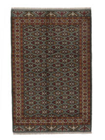  Turkaman Teppe 161X243 Ekte Orientalsk Håndknyttet Svart/Mørk Brun (Ull, Persia/Iran)