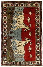  100X155 Ghashghai Fine Teppe Svart/Mørk Rød Persia/Iran 