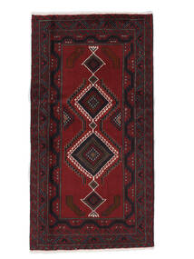  Beluch Teppe 90X175 Ekte Orientalsk Håndknyttet Svart, Mørk Rød (Ull, Persia/Iran)