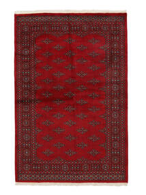  Pakistan Bokhara 3Ply Teppe 139X208 Ekte Orientalsk Håndknyttet Svart/Hvit/Creme/Mørk Rød (Ull, Pakistan)