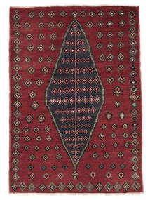  Moroccan Berber - Afghanistan Teppe 118X166 Ekte Moderne Håndknyttet Svart/Mørk Rød (Ull, Afghanistan)