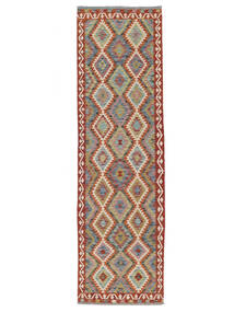  Kelim Afghan Old Style Teppe 83X291 Ekte Orientalsk Håndvevd Teppeløpere Mørk Brun (Ull, Afghanistan)