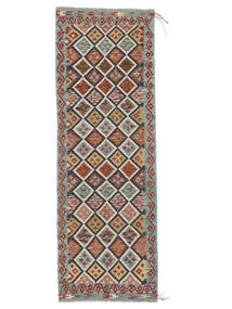  Kelim Afghan Old Style Teppe 84X248 Ekte Orientalsk Håndvevd Teppeløpere Mørk Brun (Ull, Afghanistan)