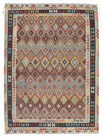 Kelim Afghan Old Style Teppe 253X340 Ekte Orientalsk Håndvevd Mørk Brun/Svart Stort (Ull, Afghanistan)