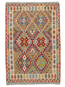 Kelim Afghan Old Style Teppe 101X149 Ekte Orientalsk Håndvevd Mørk Brun/Brun (Ull, Afghanistan)