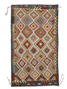  Kelim Afghan Old Style Teppe 112X194 Ekte Orientalsk Håndvevd Mørk Grønn/Svart (Ull, )