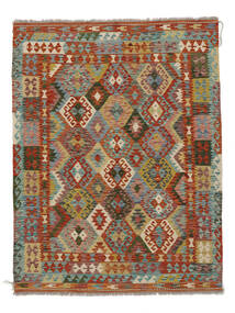  Kelim Afghan Old Style Teppe 149X193 Ekte Orientalsk Håndvevd Mørk Brun/Mørk Grønn (Ull, Afghanistan)