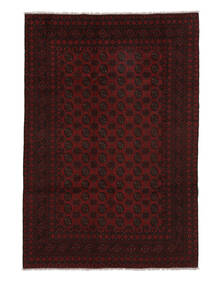  Afghan Fine Teppe 200X290 Ekte Orientalsk Håndknyttet Svart (Ull, )