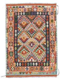 Kelim Afghan Old Style Teppe 103X145 Ekte Orientalsk Håndvevd Hvit/Creme/Rød (Ull, Afghanistan)