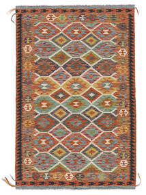  Kelim Afghan Old Style Teppe 130X200 Ekte Orientalsk Håndvevd Mørk Brun/Brun (Ull, Afghanistan)
