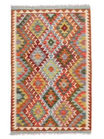  Kelim Afghan Old Style Teppe 97X153 Ekte Orientalsk Håndvevd Mørk Rød/Rust (Ull, Afghanistan)