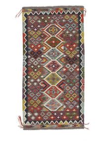  Kelim Afghan Old Style Teppe 99X200 Ekte Orientalsk Håndvevd Hvit/Creme/Mørk Brun (Ull, Afghanistan)