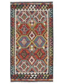  Orientalsk Kelim Afghan Old Style Teppe 103X193 Mørk Rød/Svart (Ull, Afghanistan)