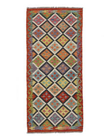  Kelim Afghan Old Style Teppe 84X190 Ekte Orientalsk Håndvevd Teppeløpere Brun/Svart (Ull, )