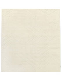  Labyrint - Off White Teppe 250X250 Moderne Kvadratisk Off White Stort (Ull, )