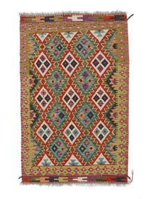  Orientalsk Kelim Afghan Old Style Teppe Teppe 107X167 Brun/Mørk Rød (Ull, Afghanistan)
