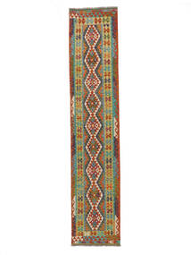  Kelim Afghan Old Style Teppe 80X392 Ekte Orientalsk Håndvevd Teppeløpere (Ull, Afghanistan)