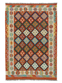  Kelim Afghan Old Style Teppe 120X174 Ekte Orientalsk Håndvevd Mørk Rød/Mørk Brun (Ull, Afghanistan)