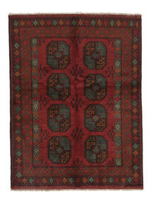  Afghan Teppe 143X190 Ekte Orientalsk Håndknyttet Svart (Ull, Afghanistan)