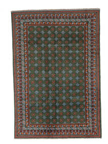  Afghan Fine Teppe 197X291 Ekte Orientalsk Håndknyttet Svart/Mørk Rød (Ull, )