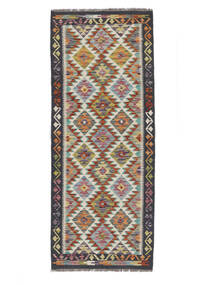  Kelim Afghan Old Style Teppe 79X202 Ekte Orientalsk Håndvevd Teppeløpere Brun/Svart (Ull, )
