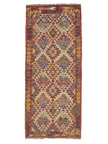  Kelim Afghan Old Style Teppe 84X199 Ekte Orientalsk Håndvevd Teppeløpere Mørk Brun (Ull, Afghanistan)