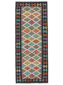  Kelim Afghan Old Style Teppe 81X201 Ekte Orientalsk Håndvevd Teppeløpere Svart (Ull, Afghanistan)