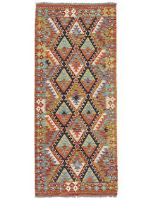  Kelim Afghan Old Style Teppe 81X190 Ekte Orientalsk Håndvevd Teppeløpere Mørk Brun (Ull, Afghanistan)