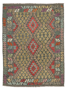  Kelim Afghan Old Style Teppe 149X195 Ekte Orientalsk Håndvevd Mørk Gul/Brun (Ull, )