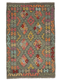  Kelim Afghan Old Style Teppe 119X186 Ekte Orientalsk Håndvevd Mørk Grønn/Mørk Brun (Ull, Afghanistan)