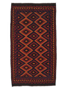  Afghan Vintage Kelim Teppe 157X285 Ekte Orientalsk Håndvevd Svart/Mørk Rød (Ull, )