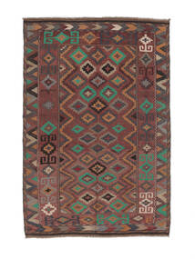  Afghan Vintage Kelim Teppe 142X208 Ekte Orientalsk Håndvevd Mørk Brun/Svart (Ull, Afghanistan)