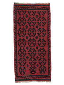  Afghan Vintage Kelim Teppe 94X202 Ekte Orientalsk Håndvevd Teppeløpere Svart/Mørk Rød (Ull, Afghanistan)