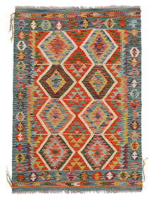  Kelim Afghan Old Style Teppe 103X144 Ekte Orientalsk Håndvevd Hvit/Creme/Mørk Grønn (Ull, Afghanistan)