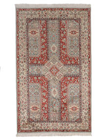  Orientalsk Kashmir Ren Silke Teppe 94X157 Brun/Mørk Rød (Silke, India)