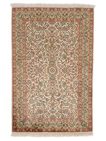  Kashmir Ren Silke Teppe 72X128 Ekte Orientalsk Håndknyttet Brun/Beige (Silke, )