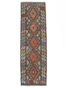  Kelim Afghan Old Style Teppe 60X199 Ekte Orientalsk Håndvevd Teppeløpere Svart/Mørk Rød (Ull, )