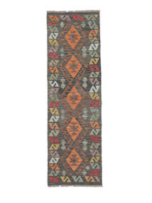 Kelim Afghan Old Style Teppe 61X199 Ekte Orientalsk Håndvevd Teppeløpere Brun/Svart (Ull, )