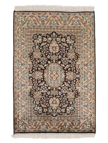  Kashmir Ren Silke Teppe 64X96 Ekte Orientalsk Håndknyttet Brun/Mørk Brun (Silke, India)