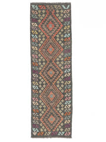  Kelim Afghan Old Style Teppe 82X268 Ekte Orientalsk Håndvevd Teppeløpere Brun/Svart (Ull, )