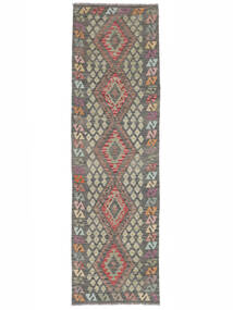  Kelim Afghan Old Style Teppe 87X298 Ekte Orientalsk Håndvevd Teppeløpere Brun/Mørk Gul (Ull, )