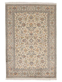  Kashmir Ren Silke Teppe 125X184 Ekte Orientalsk Håndknyttet Brun/Beige (Silke, )