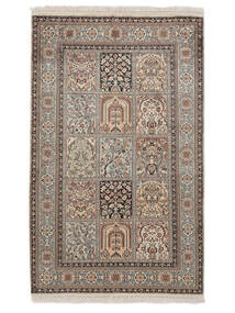  Kashmir Ren Silke Teppe 96X154 Ekte Orientalsk Håndknyttet Mørk Brun (Silke, India)