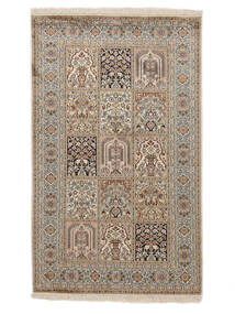  Kashmir Ren Silke Teppe 98X160 Ekte Orientalsk Håndknyttet Brun/Oransje (Silke, )