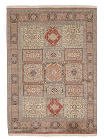 166X232 Kashmir Ren Silke Teppe Teppe Ekte Orientalsk Håndknyttet Brun/Oransje (Silke, India)
