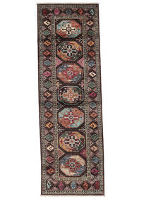  Shabargan Teppe 83X259 Ekte Orientalsk Håndknyttet Teppeløpere Svart/Mørk Brun (Ull, Afghanistan)