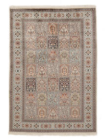  Kashmir Ren Silke Teppe 151X217 Ekte Orientalsk Håndknyttet Mørk Brun/Brun (Silke, India)