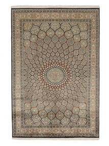  Kashmir Ren Silke Teppe 168X249 Ekte Orientalsk Håndknyttet Mørk Brun/Brun (Silke, India)